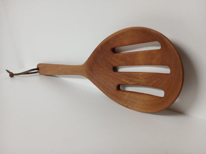 Slotted Hardwood Serving Spoon