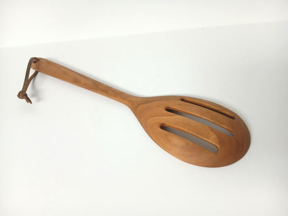 Slotted Hardwood Serving Spoon