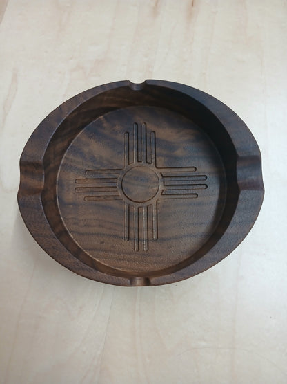 This Personalized Luxury Cigar Tray is made of Premium Walnut milled to an inch and three quarters. Handmade bespoke piece of home decor for use indoors or outdoors. Best gift for cigar smokers and luxury rentals. Shown from above looking down