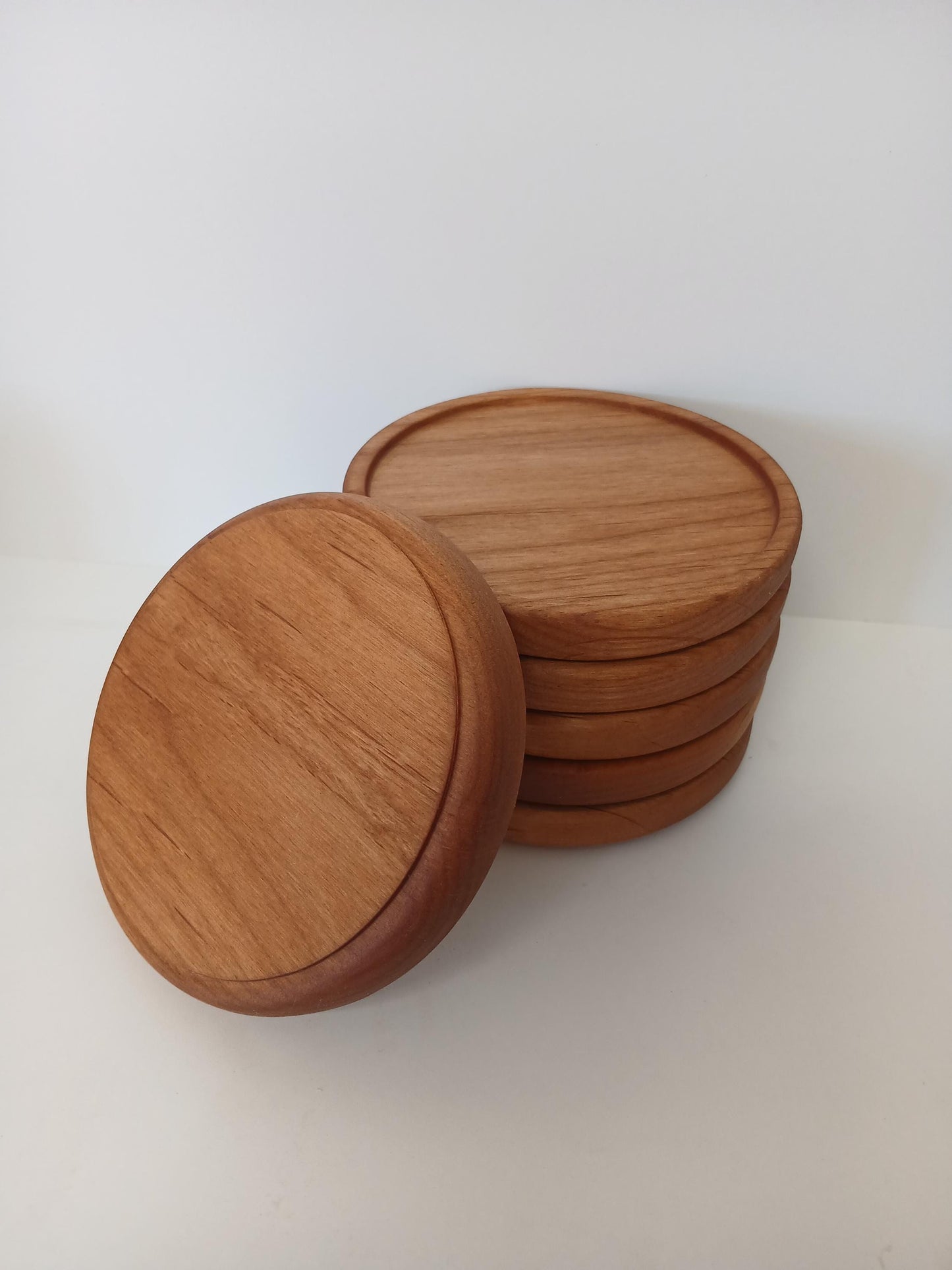 Handmade Hardwood Coaster Set with Storage Box